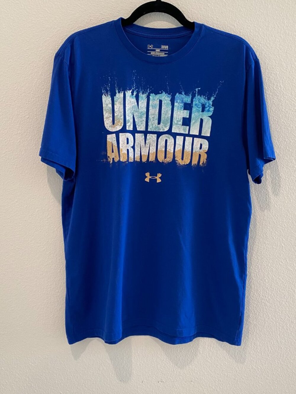 Under Armour Boys HeatGear UA Team Issue Graphic Tee Royal Blue Shirt Large